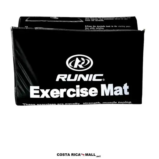 Colchoneta de ejercicios RUNIC de 2.5cm de grosor. En PVC acolchado con superficie antibacterial. Ideal para yoga en Costa Rica.