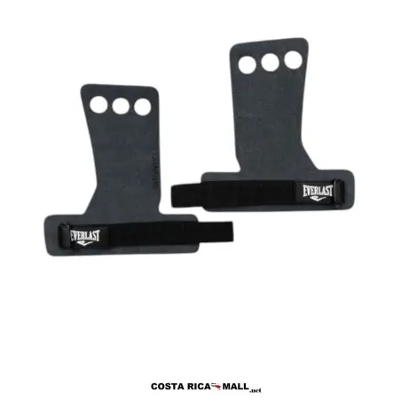 Protector de Palma de Cuero EVERLAST con tres orificios y banda ajustable para levantamiento de pesas.