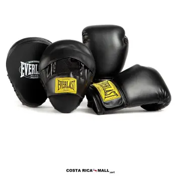 Set de Boxeo Guantes y Manoplas 1910 EVERLAST con construcción de cuero sintético y forro antibacteriano.