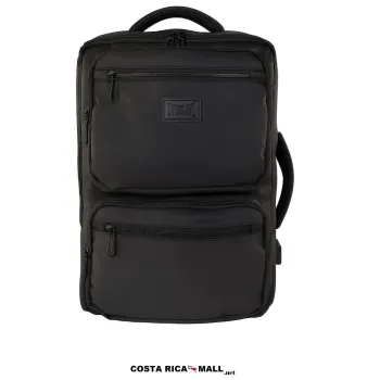 Backpack JOURNEY EVERLAST con correas acolchadas y diseño transpirable de alta resistencia. Color Negro