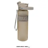 Botella TRITAN II 1000 ML EVERLAST con tapa de botón y asa de transporte en color beige