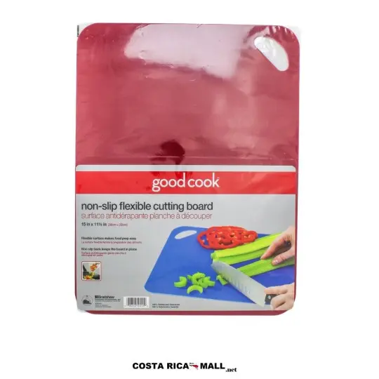Tabla para Picar Plástica Flexible Roja GOODCOOK diseñada para mayor estabilidad.