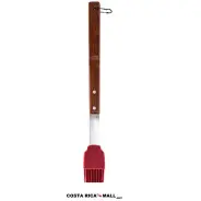 Brocha Larga de Silicón GOODCOOK con mango de madera de palisandro para un rendimiento profesional en BBQ.