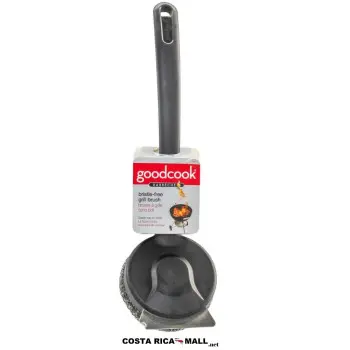Cepillo profesional para parrilla GOODCOOK con sistema libre de cerdas para máxima seguridad.