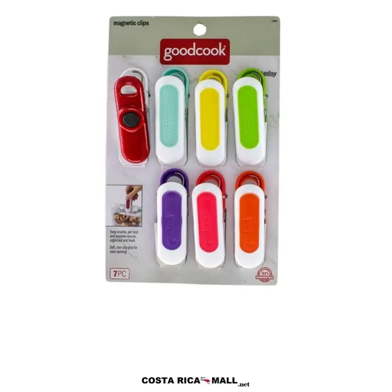 Set 7 prensas para sellar bolsas GOODCOOK con sistema magnético para mayor frescura.