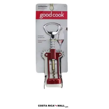 Sacacorchos metálico GOODCOOK con sistema de palanca para una precisión total.