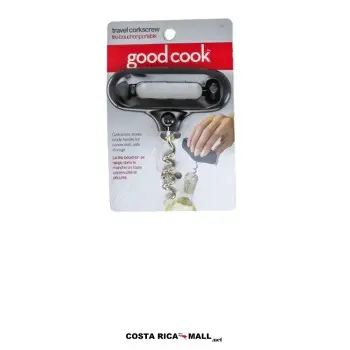 Sacacorchos metálico con puño plástico GOODCOOK con diseño retráctil para mayor agilidad.