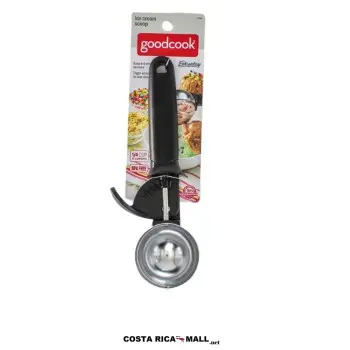 Cuchara para helados metálica Deluxe GOODCOOK con sistema de gatillo para mayor textura.