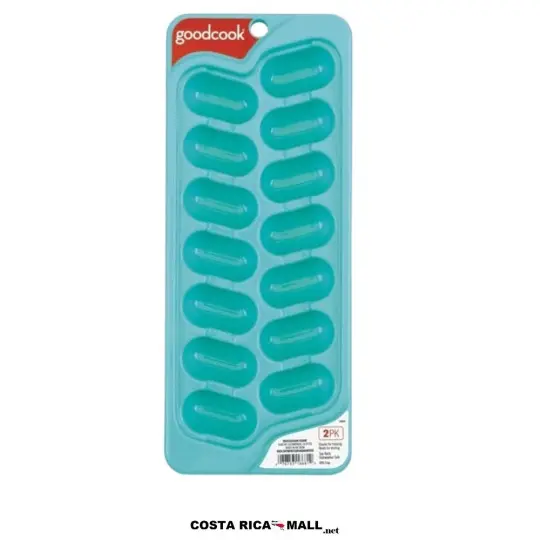 Set 2 bandejas para hielo plásticas GOODCOOK con sistema de liberación por agilidad.