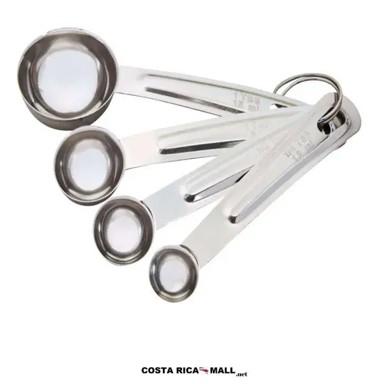 Set 4 cucharitas medidoras metálicas GOODCOOK para una mayor rigurosidad.