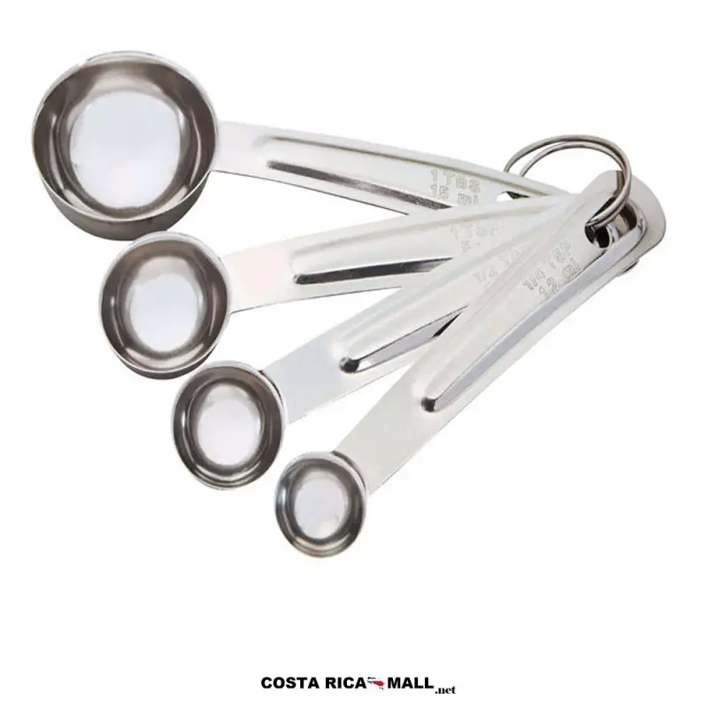 Set 4 cucharitas medidoras metálicas GOODCOOK para una mayor rigurosidad.