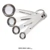 Set 4 cucharitas medidoras metálicas GOODCOOK para una mayor rigurosidad.