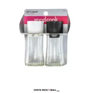 Set de salero y pimientero de vidrio GOODCOOK para una mayor nitidez.