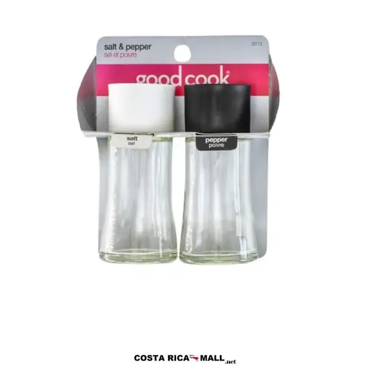 Set de salero y pimientero de vidrio GOODCOOK para una mayor nitidez.