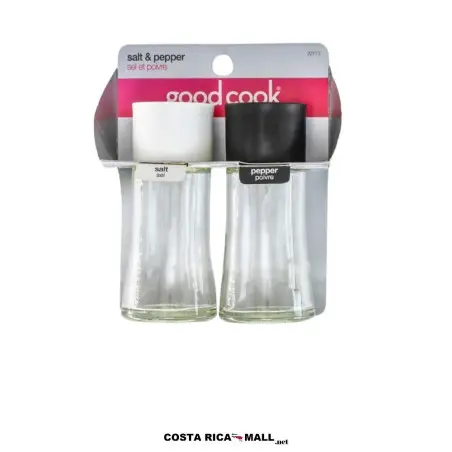 Set de salero y pimientero de vidrio GOODCOOK para una mayor nitidez.