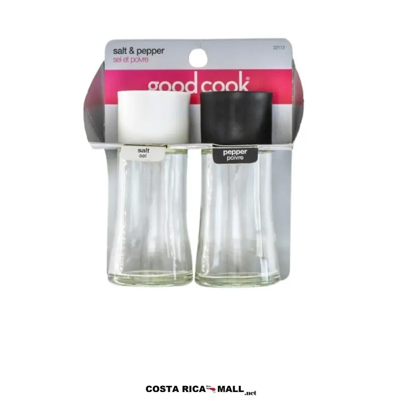 Set de salero y pimientero de vidrio GOODCOOK para una mayor nitidez.
