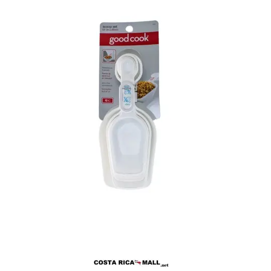 Set 4 palas medidoras plásticas GOODCOOK para una mayor exactitud.