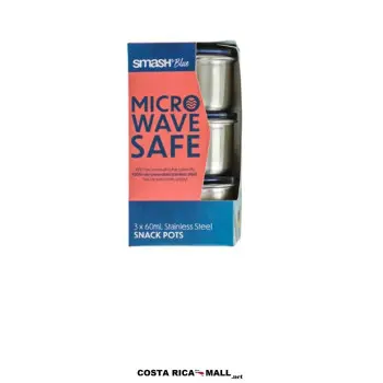 Set 3 Recipientes Redondos de Acero Inoxidable SMASH para una mayor destreza.