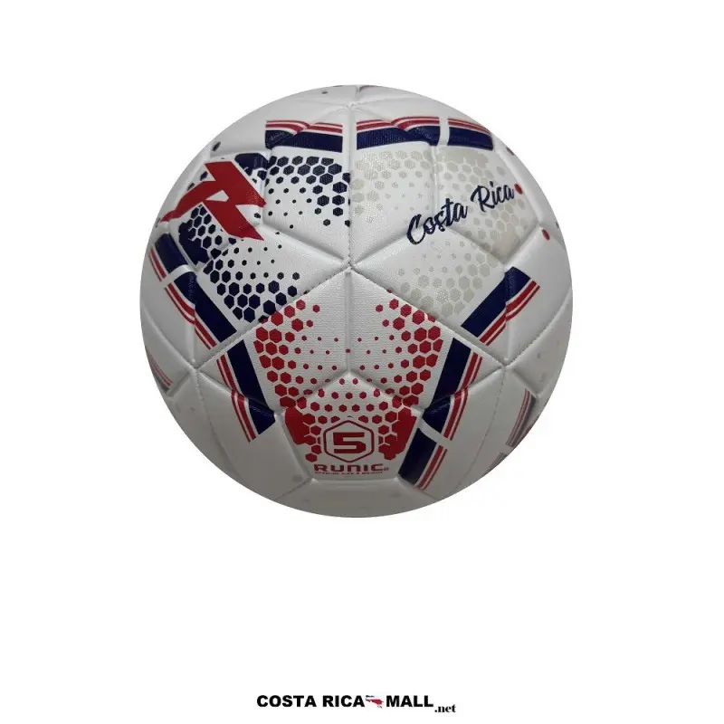 Balón de Fútbol #5 RUNIC edición COSTA RICA para una mayor agilidad. Color Blanco