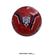 Balón de Fútbol #2 RUNIC edición MUNDIAL para una mayor agilidad. Costa Rica. Color Rojo. Vista Escudo