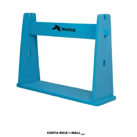 Obstáculo Infantil RUNIC resaltando sus tres niveles de altura ajustables para una mayor agilidad. Color Azul