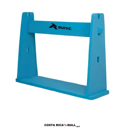 Obstáculo Infantil RUNIC resaltando sus tres niveles de altura ajustables para una mayor agilidad. Color Azul
