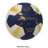 Balón de Balonmano RUNIC #2 Azul/Blanco resaltando el sello de certificación IHF para una mayor agilidad.