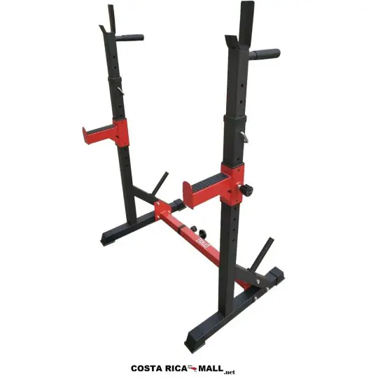 Estructura para Squats EVERLAST resaltando sus soportes de seguridad y manillas de fondos para una mayor agilidad.