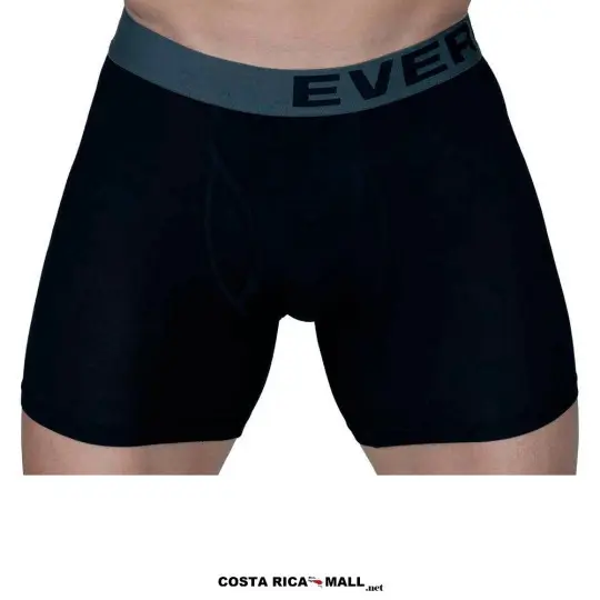 Bóxer GRAVITY MODAL EVERLAST resaltando su textura suave y ajuste ergonómico para mayor rendimiento. Color Negro gris