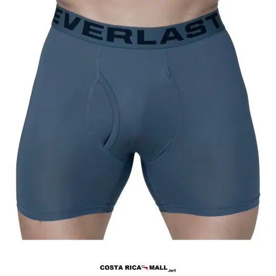 Bóxer CONTENDER EVERLAST resaltando su tejido elástico y ajuste pro para mayor rendimiento. Color gris