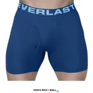 Bóxer CONTENDER EVERLAST resaltando su tejido elástico y ajuste pro para mayor rendimiento. Color azul