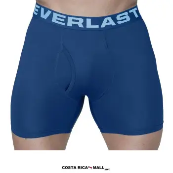Bóxer CONTENDER EVERLAST resaltando su tejido elástico y ajuste pro para mayor rendimiento. Color azul