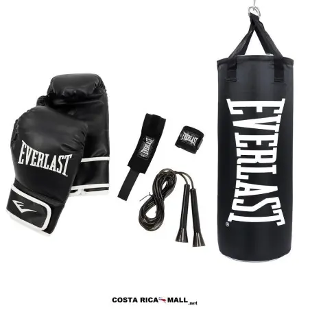 Juego de Boxeo Completo EVERLAST con saco de 60 lb para mayor rendimiento.