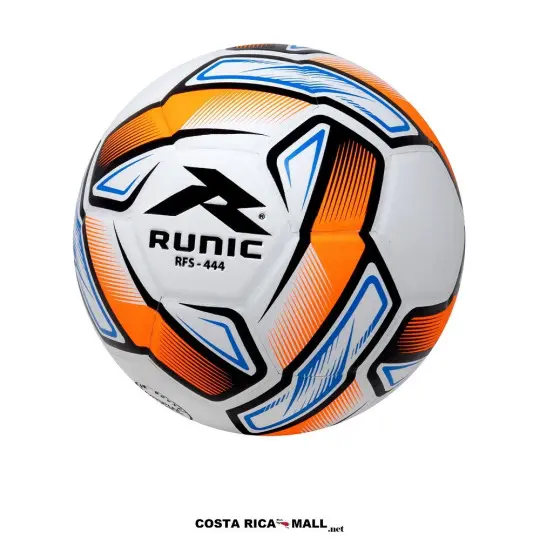Balón de Futsal #4 RUNIC resaltando su color vibrante y textura para mayor rendimiento. Color Blanco con Naranja