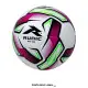 Balón de Futsal #4 RUNIC resaltando su color vibrante y textura para mayor rendimiento. Color Blanco con fucsia