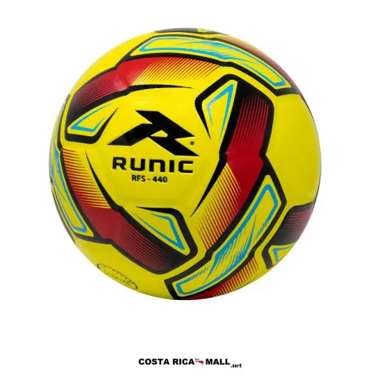 Balón de Futsal #4 RUNIC resaltando su color vibrante y textura para mayor rendimiento. Color amarillo