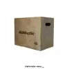 Caja Plyométrica de Madera ATHLETIC resaltando su construcción robusta para mayor rendimiento.