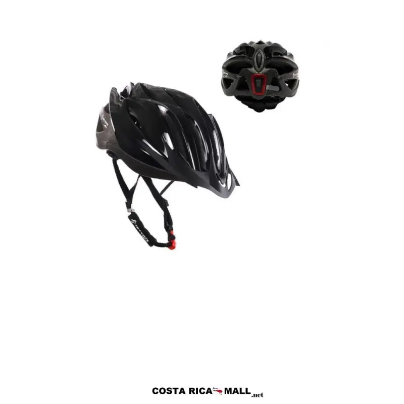 Casco para Ciclismo LEVITY con Visera y luz FIFTYFIVE resaltando su luz de seguridad trasera para mayor rendimiento.