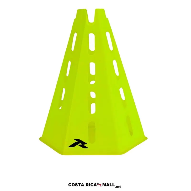 Cono hexagonal 30cm RUNIC resaltando su color neón para mayor rendimiento. Color verde neon