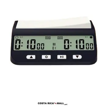 Reloj digital para ajedrez resaltando su pantalla multifuncional para mayor rendimiento.