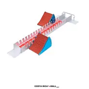 Bloque de partida para atletismo A16 resaltando su riel de aluminio para mayor rendimiento.