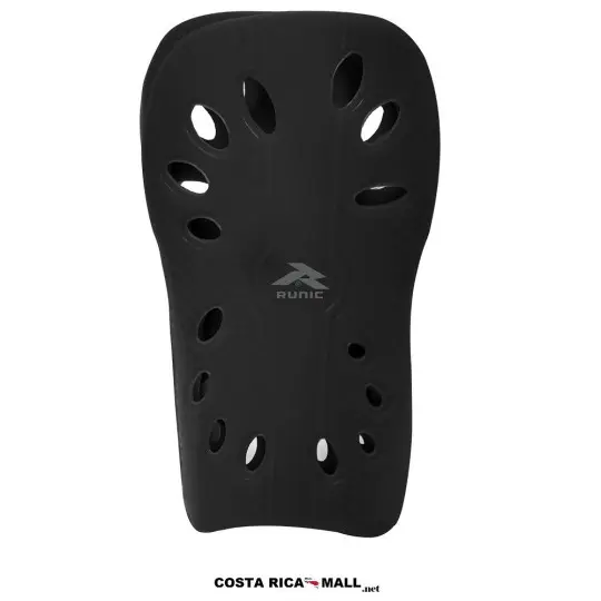 Espinilleras para Fútbol Mini XS RUNIC en color Negro para entrenamiento de niños de 5 a 7 años.