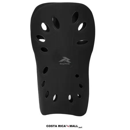 Espinilleras para Fútbol Mini XS RUNIC en color Negro para entrenamiento de niños de 5 a 7 años.