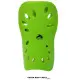 Espinilleras para Fútbol Mini XS RUNIC en color Verde Neón para niños de 5 a 7 años.