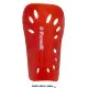 Espinilleras para Fútbol Sencillas PIONEER en tallas S-XS-XXS con protección de plástico y espuma EVA. Color rojo