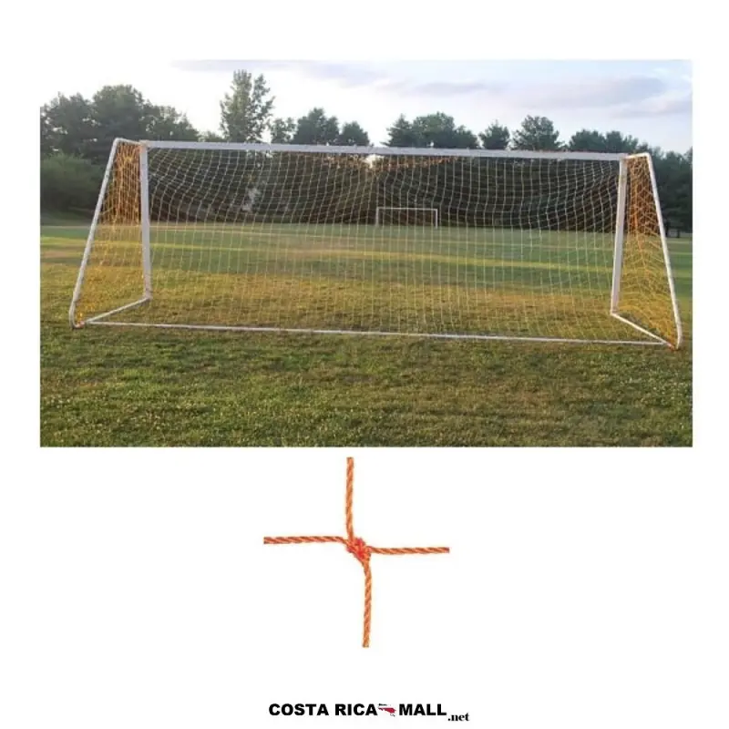Par de Redes para Fútbol 11 T4022N en color naranja brillante, ideales para entrenamiento recreativo en Costa Rica.