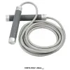 Soga para saltar con peso de silicón EVERLAST EVJR6W604 en color gris, con detalle de los mangos antideslizantes.