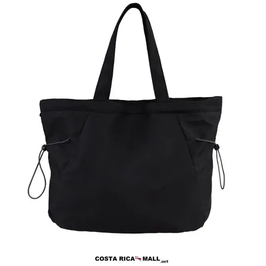 Bolso de Dama Emma EVERLAST en color negro con diseño plegable para entrenamiento y uso diario en Costa Rica. Vista Atrás