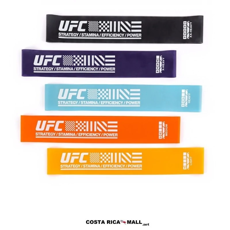 Mini bandas de resistencia UFC con 5 niveles para fuerza y movilidad. Código UHA-75780