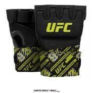 Guantes con gel UFC para protección y entrenamiento de boxeo y MMA. Color Negro amarillo